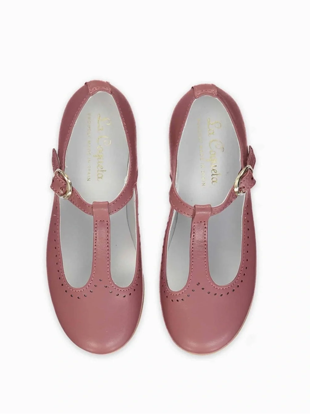 La Coqueta Dusty Pink T-Bar Mary Jane Shoes | EU 24 (US 8 Girls)